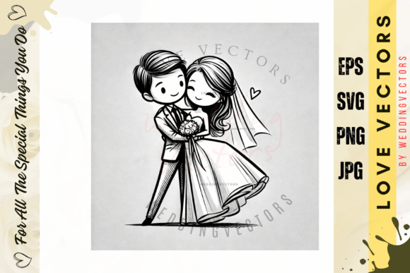 Artistic Floral Wedding Vectors: Elevate Your Love Story Designs