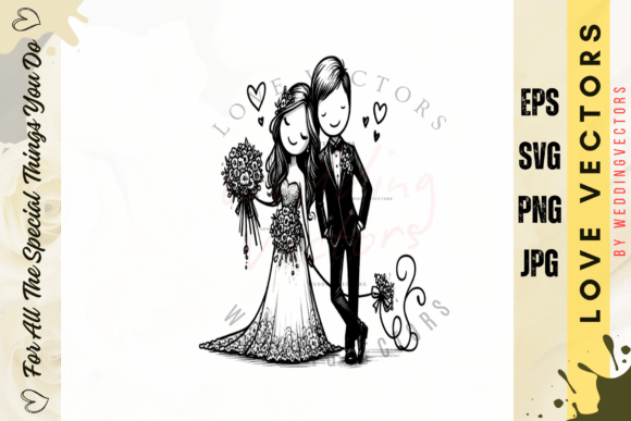 C4663: The Minimalist Wedding Vector for Modern Design