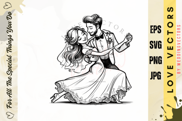 C4971: Hand-Sketched Vectors for Wedding Branding