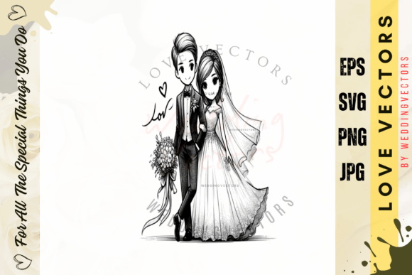 Celebrating Romance: The Art of Wedding Couple Vectors