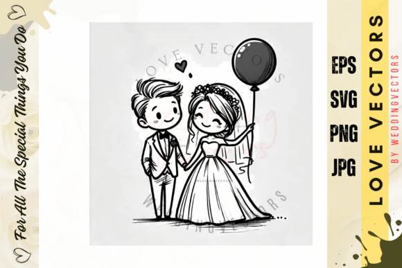 Elegant Modern Wedding Composition: C4532 Love Vectors