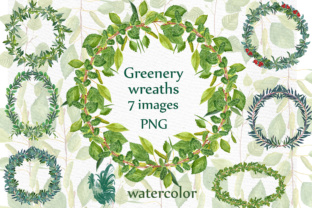 Elegant Watercolor Fern Wreaths: Versatile Clipart for Wedding & DIY Projects