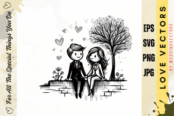 Luxury Anniversary Illustration - C494: Capturing Timeless Romance