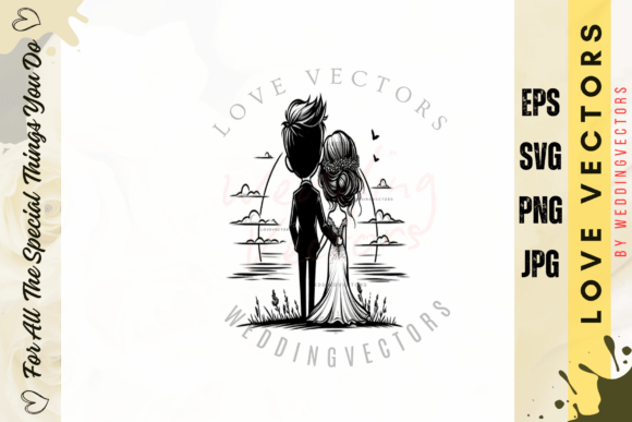 Timeless Romance: Art Deco Wedding & Love Vectors