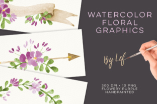 Watercolour Purple Florals: A Handpainted Clipart Collection