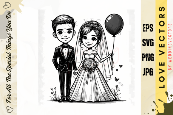 Wedding Couple and Love Vectors - C4570: A Designer's Guide