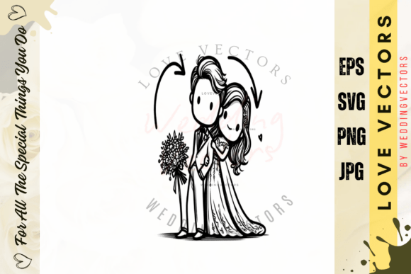 Wedding Couple and Love Vectors - C4600: Designing with Romance