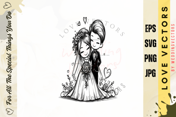 Wedding Couple and Love Vectors - C4659: A Designer's Guide to Elegant Romance