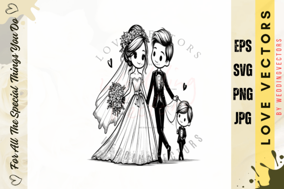 Wedding Couple and Love Vectors: Capturing Matrimonial Bliss