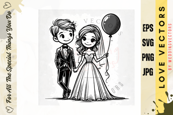 Wedding Couple and Love Vectors: Capturing Romance in Design