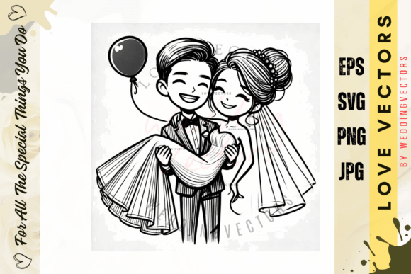 Wedding Couple and Love Vectors: The C4680 Collection