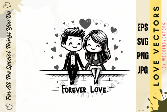 Wedding Couple and Love Vectors: The C4743 Design Collection