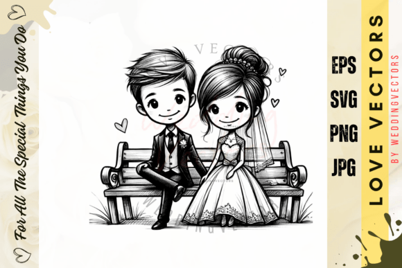 Wedding Couple & Love Vectors: Crafting Timeless Romance